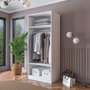 Hanah Home Armario Blanco con Estanterías